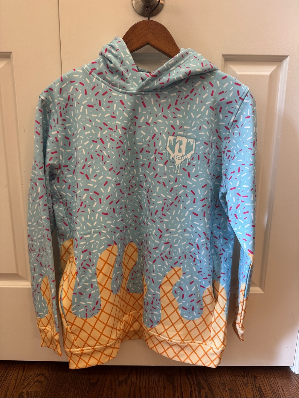 Baseball Lifetyle 101 Ice Cream Youth Hoodie Cotton Candy